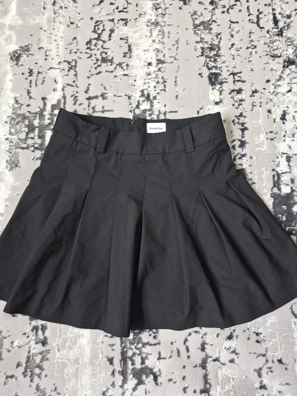 Aritzia Sunday Best Black Pleated Mini Mid-rise Skater Skirt 4